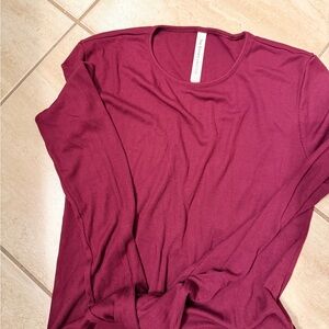 Babaton Deep Red Long Sleeve Tee
